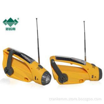 Small Home Am Fm Flashlight Radio Emergency Hand Crank Radi